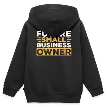Zukünftiger Inhaber Eines Kleinunternehmens CEO - Kinder Premium Organic Zip Hoodie - Schwarz - Hinten - AI Model Kid Male (0cm)
