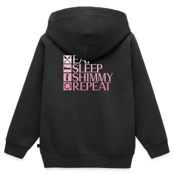 Danse du ventre Danseuse du ventre Danse Danseur Cadeau - Sweat Premium à capuche zippé enfant bio - noir - Dos - AI Model Kid Male (0cm)