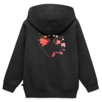 Danseuse du ventre Aquarelle Danse du ventre - Sweat Premium à capuche zippé enfant bio - noir - Dos - AI Model Kid Male (0cm)