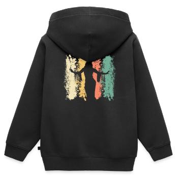 Danse du ventre Danseuse du ventre Danse Danseur Cadeau - Sweat Premium à capuche zippé enfant bio - noir - Dos - AI Model Kid Male (0cm)
