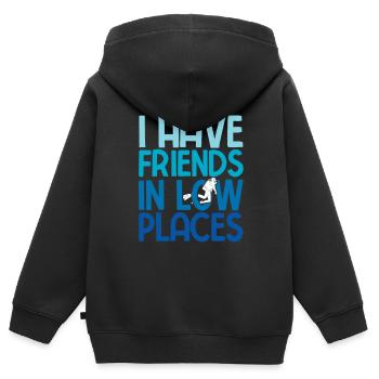 Apnoetaucher Freitaucher Taucher - Kinder Premium Organic Zip Hoodie - Schwarz - Hinten - AI Model Kid Male (0cm)