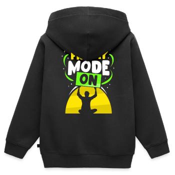 Mode vendredi Un vendredi sarcastique enfin - Sweat Premium à capuche zippé enfant bio - noir - Dos - AI Model Kid Male (0cm)