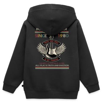 Rudolf Schnker Édition Limitée - Sweat Premium à capuche zippé enfant bio - noir - Dos - AI Model Kid Male (0cm)