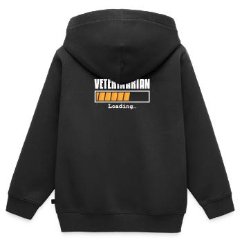 Tierarzt - Kinder Premium Organic Zip Hoodie - Schwarz - Hinten - AI Model Kid Male (0cm)