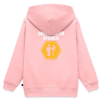 Cancer Sick Disease Fight Gift - Kids Premium Organic Zip-up Hoodie - rose - Back - AI Model Kid Female (0cm)