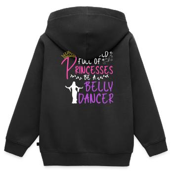 Danse du ventre Danseuse du ventre Danse Danseur Cadeau - Sweat Premium à capuche zippé enfant bio - noir - Dos - AI Model Kid Male (0cm)