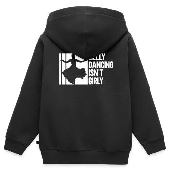 La danse du ventre n’est pas girly - danseuses du ventre - Sweat Premium à capuche zippé enfant bio - noir - Dos - AI Model Kid Male (0cm)