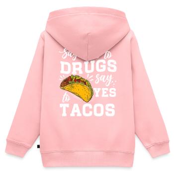 Red Ribbon Week Say No To Say Yes To Tacos - Kids Premium Organic Zip-up Hoodie - rose - Back - AI Model Kid Female (0cm)