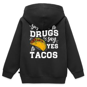 Red Ribbon Week Say No To Say Yes To Tacos - Kinder Premium Organic Zip Hoodie - Schwarz - Hinten - AI Model Kid Male (0cm)