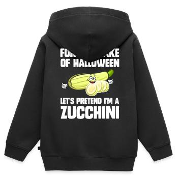 Pour l’amour d’Halloween, faisons semblant - Sweat Premium à capuche zippé enfant bio - noir - Dos - AI Model Kid Male (0cm)