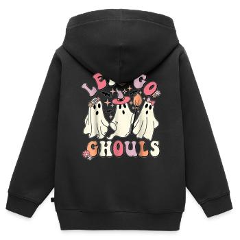 Let’s Go Ghouls - Sweat Premium à capuche zippé enfant bio - noir - Dos - AI Model Kid Male (0cm)
