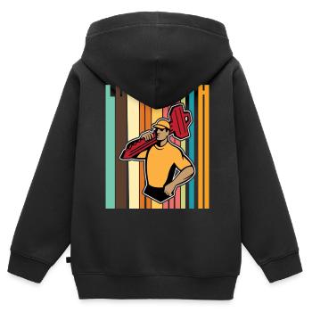 Locksmith Professional Lock Picker - Kids Premium Organic Zip-up Hoodie - black - Back - AI Model Kid Male (0cm)