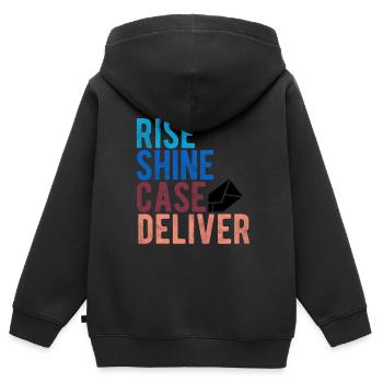 Briefträger Und Paket-Zusteller Für Postboten - Kinder Premium Organic Zip Hoodie - Schwarz - Hinten - AI Model Kid Male (0cm)