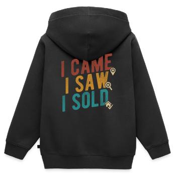 Immobilien-Händler Für Immobilien-Makler - Kinder Premium Organic Zip Hoodie - Schwarz - Hinten - AI Model Kid Male (0cm)