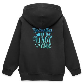 Patin - Kinder Premium Organic Zip Hoodie - Schwarz - Hinten - AI Model Kid Male (0cm)