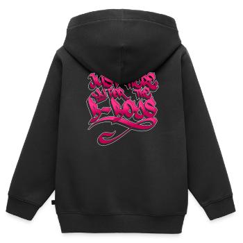 Seulement ici pour les B-Boys - Breakdance Hip Hop - Sweat Premium à capuche zippé enfant bio - noir - Dos - AI Model Kid Male (0cm)