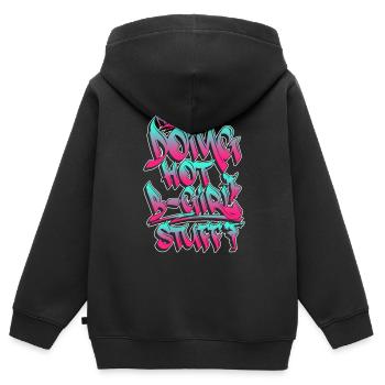 Doing Hot B-Girl Stuff - Breakdance Hip Hop - Kinder Premium Organic Zip Hoodie - Schwarz - Hinten - AI Model Kid Male (0cm)