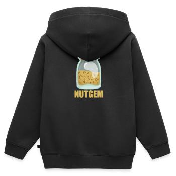 Nutgem Gewürz Geschmack Essen Kochen - Kinder Premium Organic Zip Hoodie - Schwarz - Hinten - AI Model Kid Male (0cm)