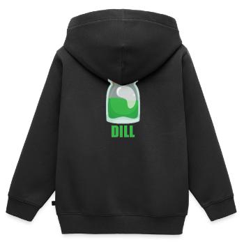Dill Gewürz Geschmack Essen Kochen - Kinder Premium Organic Zip Hoodie - Schwarz - Hinten - AI Model Kid Male (0cm)