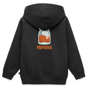 Paprika Gewürz Geschmack Essen Kochen - Kinder Premium Organic Zip Hoodie - Schwarz - Hinten - AI Model Kid Male (0cm)