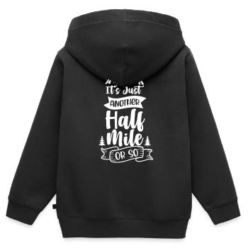 Es Ist Nur Eine Weitere Halbe Meile Oder So - Kinder Premium Organic Zip Hoodie - Schwarz - Hinten - AI Model Kid Male (0cm)