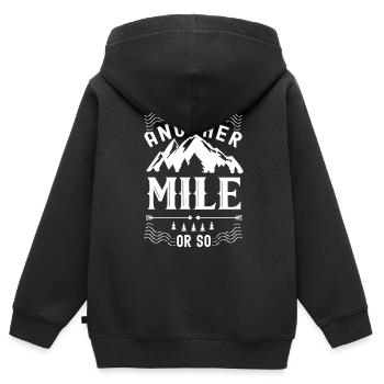 Eine Weitere Meile Oder So Halbe Meile Wanderung - Kinder Premium Organic Zip Hoodie - Schwarz - Hinten - AI Model Kid Male (0cm)