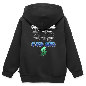 Dieser Kleine B-Boy Wird 5 - Breakdance - Kinder Premium Organic Zip Hoodie - Schwarz - Hinten - AI Model Kid Male (0cm)