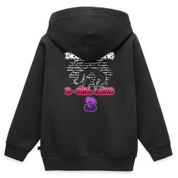 Dieses Kleine B-Girl Wird 3 - Breakdance - Kinder Premium Organic Zip Hoodie - Schwarz - Hinten - AI Model Kid Male (0cm)
