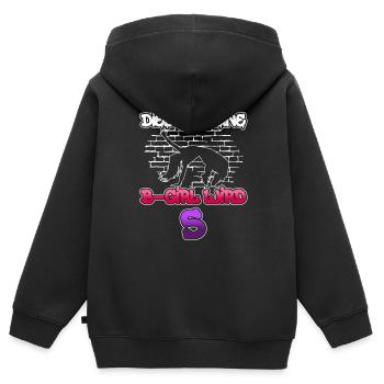 Dieses Kleine B-Girl Wird 5 - Breakdance - Kinder Premium Organic Zip Hoodie - Schwarz - Hinten - AI Model Kid Male (0cm)