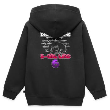 Dieses Kleine B-Girl Wird 6 - Breakdance - Kinder Premium Organic Zip Hoodie - Schwarz - Hinten - AI Model Kid Male (0cm)