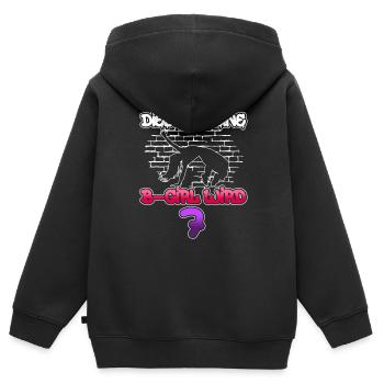 Dieses Kleine B-Girl Wird 7 - Breakdance - Kinder Premium Organic Zip Hoodie - Schwarz - Hinten - AI Model Kid Male (0cm)
