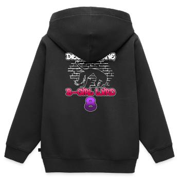 Dieses Kleine B-Girl Wird 8 - Breakdance - Kinder Premium Organic Zip Hoodie - Schwarz - Hinten - AI Model Kid Male (0cm)