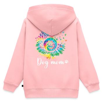 Hippie Gift Dog Mom Women - Kinder Premium Organic Zip Hoodie - Rosa - Hinten - AI Model Kid Female (0cm)