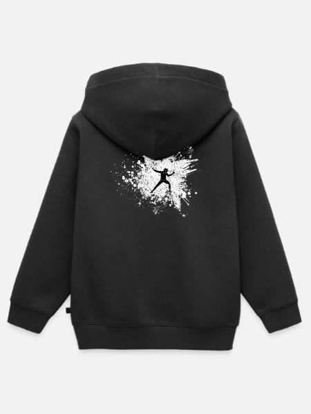 Fechten Degen Fechtduell Geschenkidee - Kinder Premium Organic Zip Hoodie - Schwarz