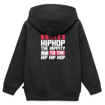 Hip Hop Rap Music Rapper Hiphop Gift - Sweat Premium à capuche zippé enfant bio - noir - Dos - AI Model Kid Male (0cm)