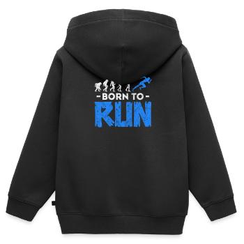 Running Runner Jogging Jogging Runner Gift - Kids Premium Organic Zip-up Hoodie - black - Back - AI Model Kid Male (0cm)