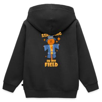 Épouvantail exceptionnel - Sweat Premium à capuche zippé enfant bio - noir - Dos - AI Model Kid Male (0cm)