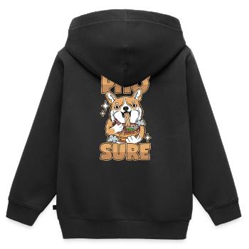 Phở Bien sûr! - Sweat Premium à capuche zippé enfant bio - noir - Dos - AI Model Kid Male (0cm)