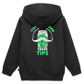 Your hairdresser will tip Barbershop Barber - Kids Premium Organic Zip-up Hoodie - black - Back - AI Model Kid Male (0cm)