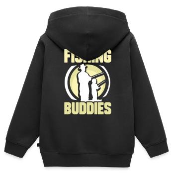 Amis pêcheurs Ami pêcheur Ami pêcheur - Sweat Premium à capuche zippé enfant bio - noir - Dos - AI Model Kid Male (0cm)