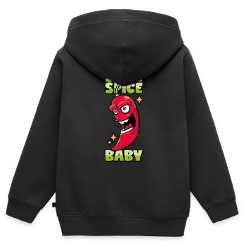 Chili: Spice Spice Baby - Sweat Premium à capuche zippé enfant bio - noir - Dos - AI Model Kid Male (0cm)