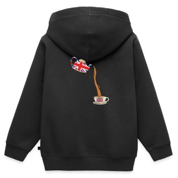 United Kingdom - Kids Premium Organic Zip-up Hoodie - black - Back - AI Model Kid Male (0cm)