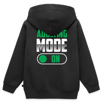 Erwachsen Werden Modus An Geburtstag Erwachsener - Kinder Premium Organic Zip Hoodie - Schwarz - Hinten - AI Model Kid Male (0cm)