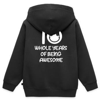 DJ Auftritt Auflegen - Kinder Premium Organic Zip Hoodie - Schwarz - Hinten - AI Model Kid Male (0cm)