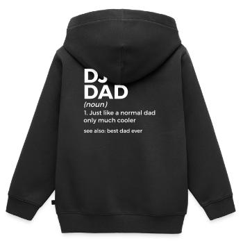 DJ Auftritt Auflegen - Kinder Premium Organic Zip Hoodie - Schwarz - Hinten - AI Model Kid Male (0cm)