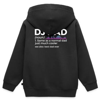 DJ Auftritt Auflegen - Kinder Premium Organic Zip Hoodie - Schwarz - Hinten - AI Model Kid Male (0cm)