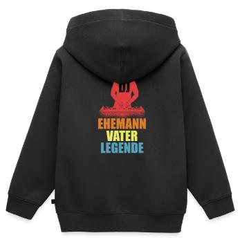 DJ Auftritt Auflegen - Kinder Premium Organic Zip Hoodie - Schwarz - Hinten - AI Model Kid Male (0cm)