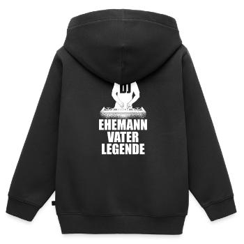 DJ Auftritt Auflegen - Kinder Premium Organic Zip Hoodie - Schwarz - Hinten - AI Model Kid Male (0cm)