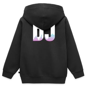 DJ Auftritt Auflegen - Kinder Premium Organic Zip Hoodie - Schwarz - Hinten - AI Model Kid Male (0cm)