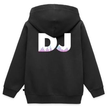 DJ Auftritt Auflegen - Kinder Premium Organic Zip Hoodie - Schwarz - Hinten - AI Model Kid Male (0cm)